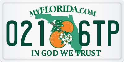 FL license plate 0216TP