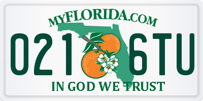 FL license plate 0216TU