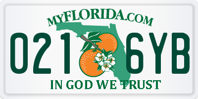 FL license plate 0216YB