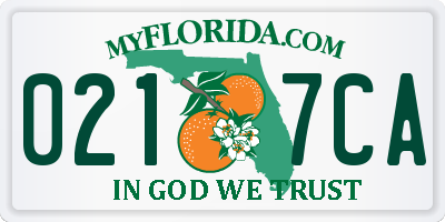 FL license plate 0217CA