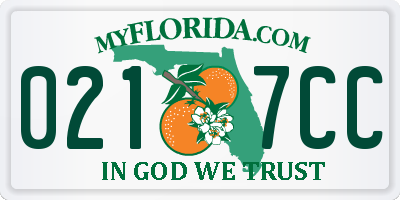 FL license plate 0217CC