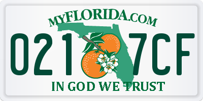 FL license plate 0217CF