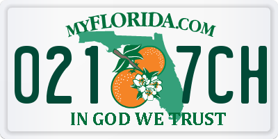 FL license plate 0217CH
