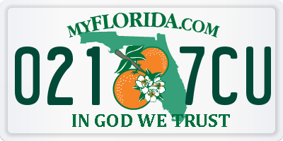 FL license plate 0217CU