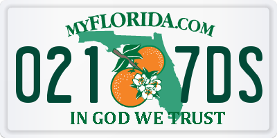 FL license plate 0217DS