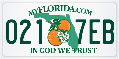 FL license plate 0217EB