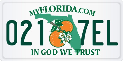 FL license plate 0217EL