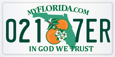 FL license plate 0217ER