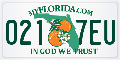 FL license plate 0217EU
