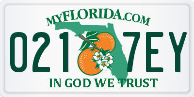 FL license plate 0217EY