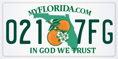 FL license plate 0217FG