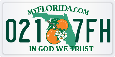 FL license plate 0217FH