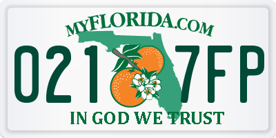 FL license plate 0217FP