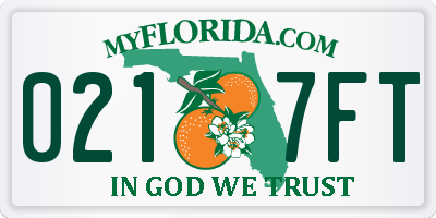 FL license plate 0217FT