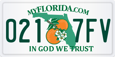 FL license plate 0217FV