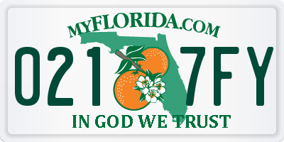 FL license plate 0217FY
