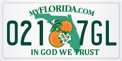 FL license plate 0217GL