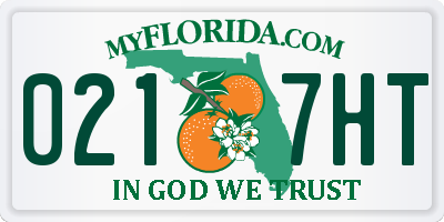 FL license plate 0217HT