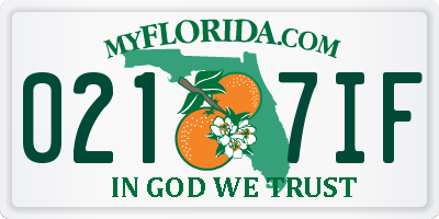 FL license plate 0217IF