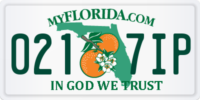 FL license plate 0217IP