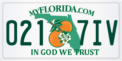 FL license plate 0217IV