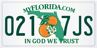 FL license plate 0217JS