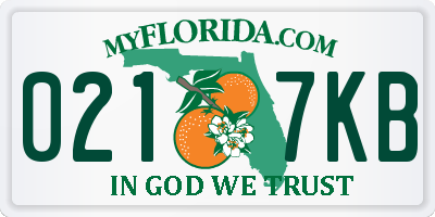 FL license plate 0217KB