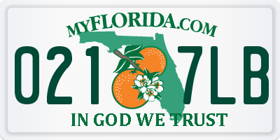 FL license plate 0217LB