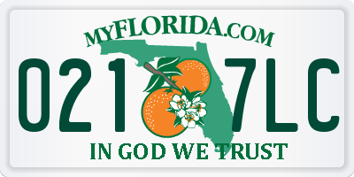 FL license plate 0217LC