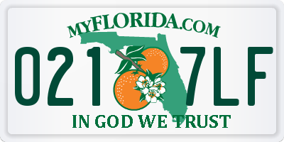 FL license plate 0217LF
