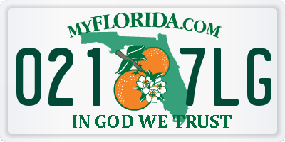 FL license plate 0217LG