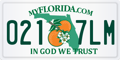 FL license plate 0217LM