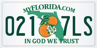 FL license plate 0217LS