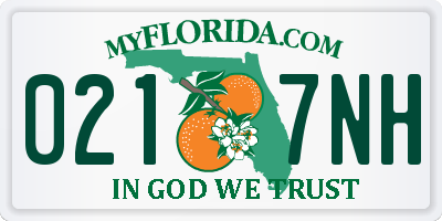 FL license plate 0217NH