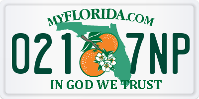 FL license plate 0217NP