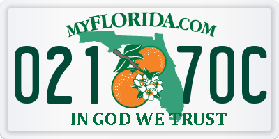 FL license plate 0217OC