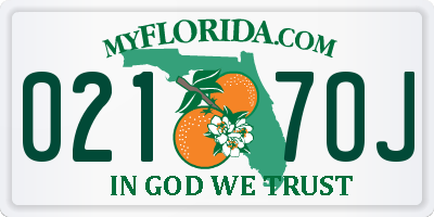 FL license plate 0217OJ
