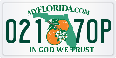 FL license plate 0217OP