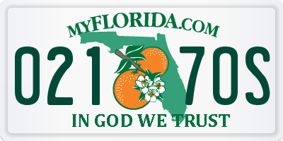 FL license plate 0217OS