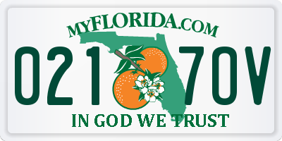 FL license plate 0217OV