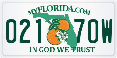 FL license plate 0217OW
