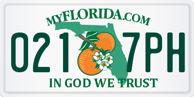 FL license plate 0217PH