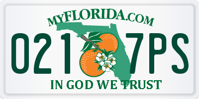 FL license plate 0217PS