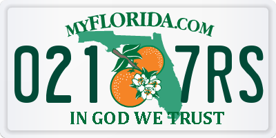 FL license plate 0217RS