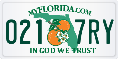 FL license plate 0217RY