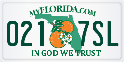 FL license plate 0217SL