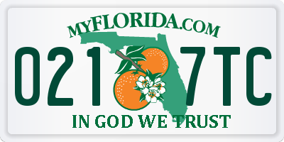 FL license plate 0217TC