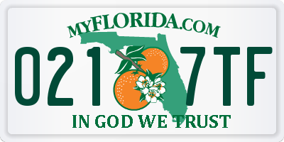 FL license plate 0217TF