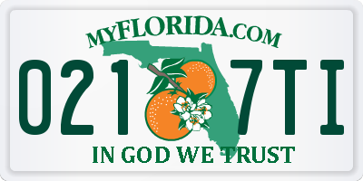 FL license plate 0217TI