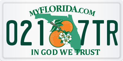 FL license plate 0217TR